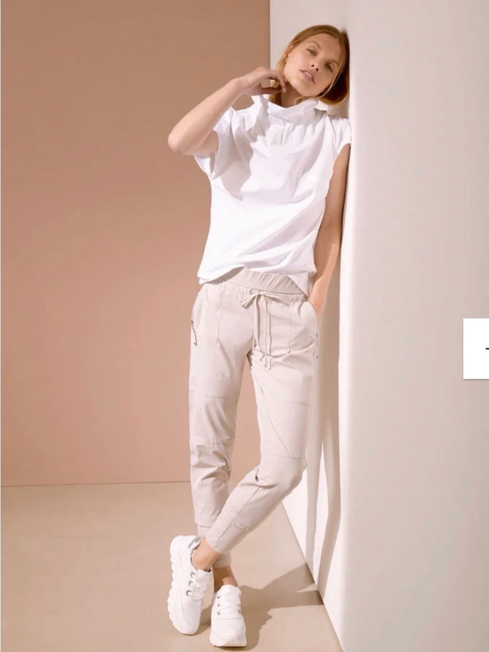 RAFFAELLO ROSSI Light Beige Track Joggers